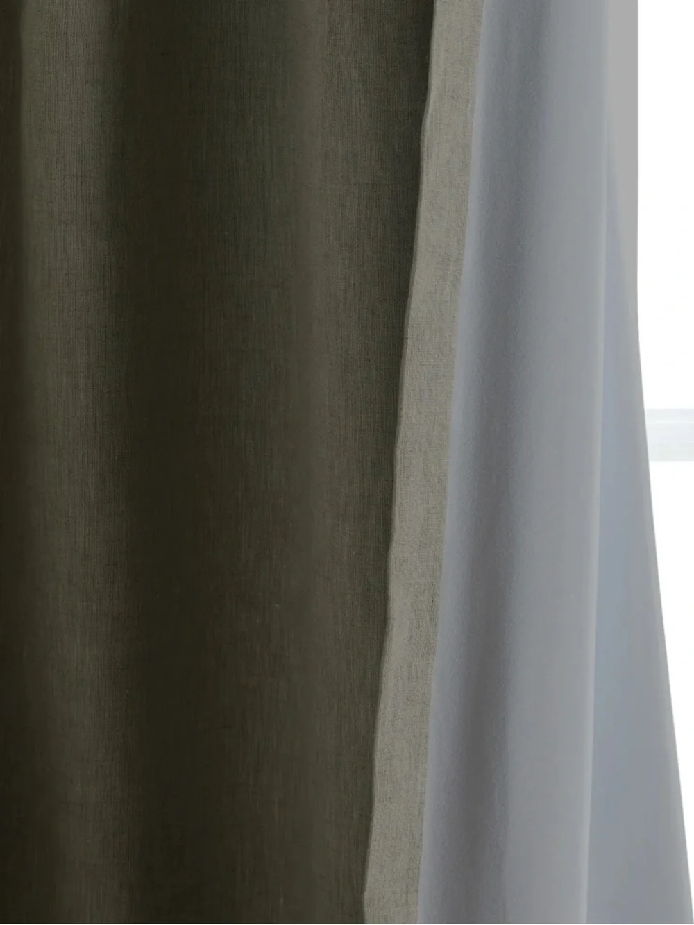 Quince European Linen Blackout Curtain Panel Sage Size 48 x84